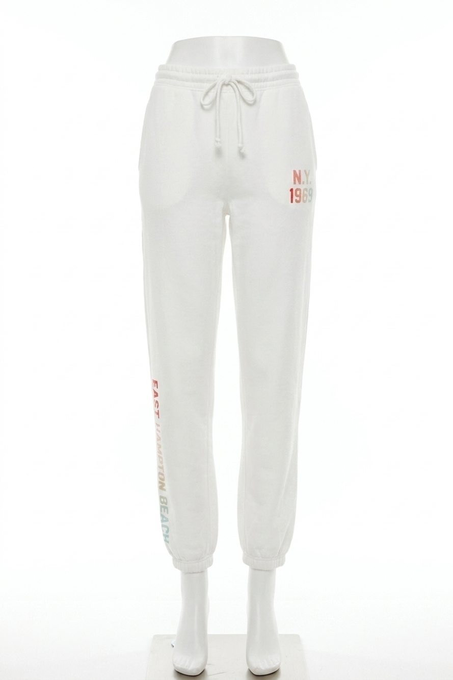NEW CHASER hampton sweatpant in white